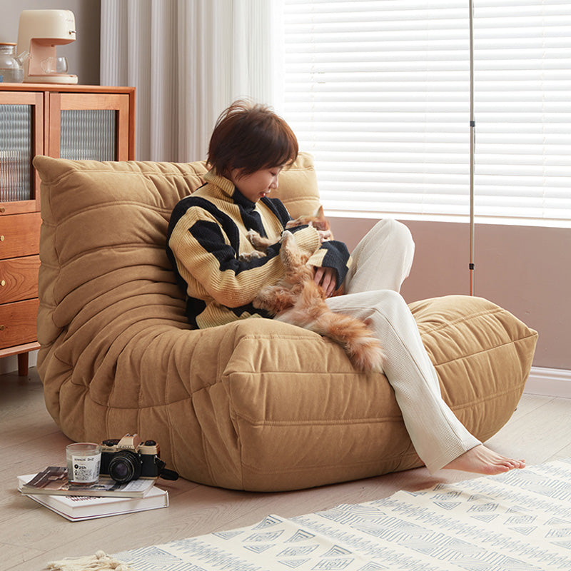 M0666-Cozy Minimalist Modern Portable Single Leisure Bean Bag Chair Sofa Bed with Fabric Upholstery and Foam Fill for Home Use