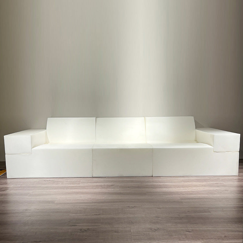 M0665-Modular Reclinables Tofu Block Design Vacuum Compression Velvet Fabric Vacuum Dining Apartment Set Bed For Living Room