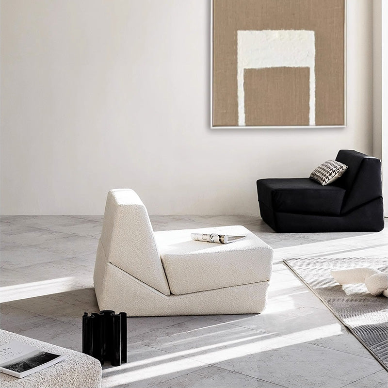 M-036 Minimalist Design Casual Sofa Fabric Bean Bag Sofa Hotel Folding Lounge Chair for Office Lunch Break