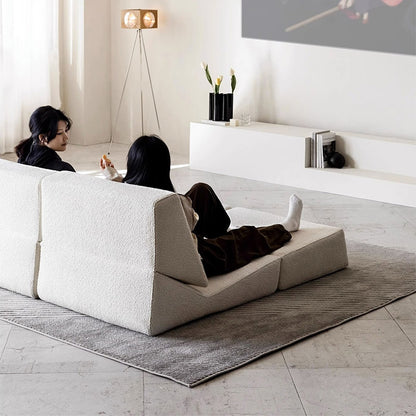 M-036 Minimalist Design Casual Sofa Fabric Bean Bag Sofa Hotel Folding Lounge Chair for Office Lunch Break