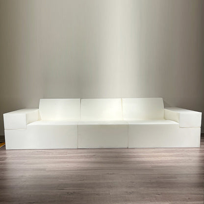 M0665-Modular Reclinables Tofu Block Design Vacuum Compression Velvet Fabric Vacuum Dining Apartment Set Bed For Living Room