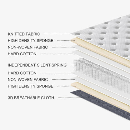 30# High Quality Queen-Size Home Furniture Mattress Soft Spring Memory Foam Bed Box Rolled Foldable Home School Hospital Apartment